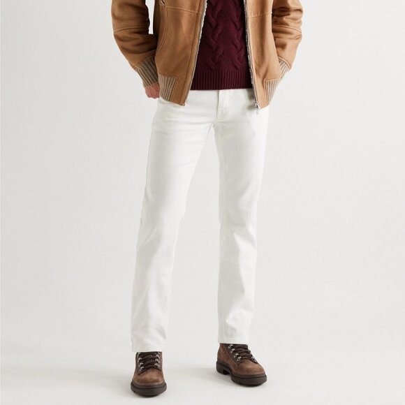 Brunello Cucinelli - Leather-Trimmed Suede Boots - Brown - EU 45 main image 4